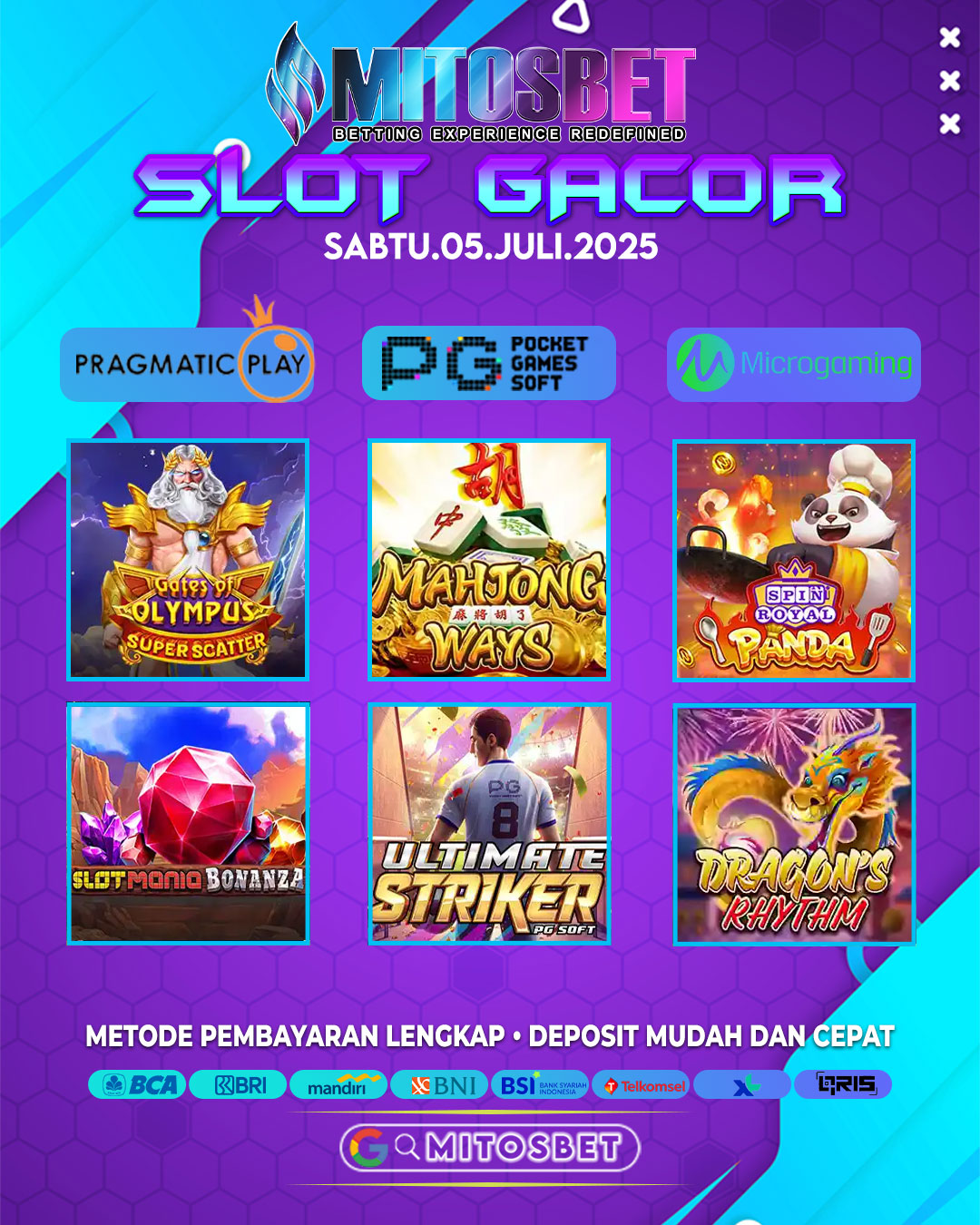 MITOSBET Gacor Slots: The Most Complete Jackpot Sensation Today, Saturday, July 05, 2025!